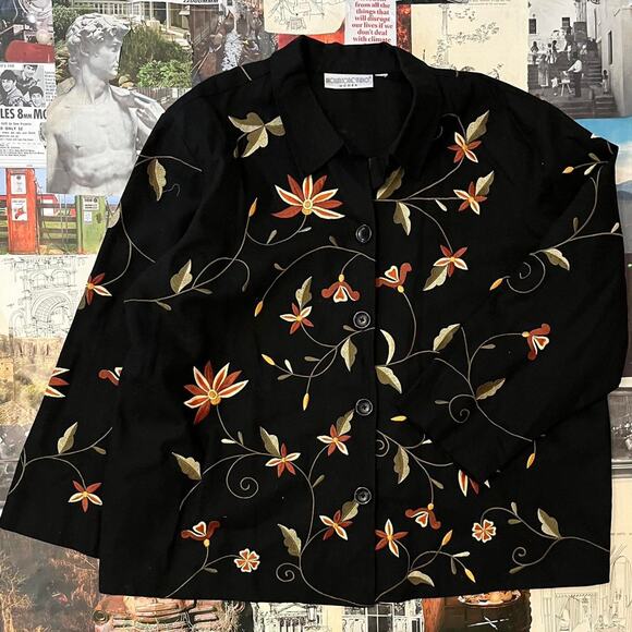 Vintage Brownstone Studios embroidered blazer jacket - Picture 2 of 6